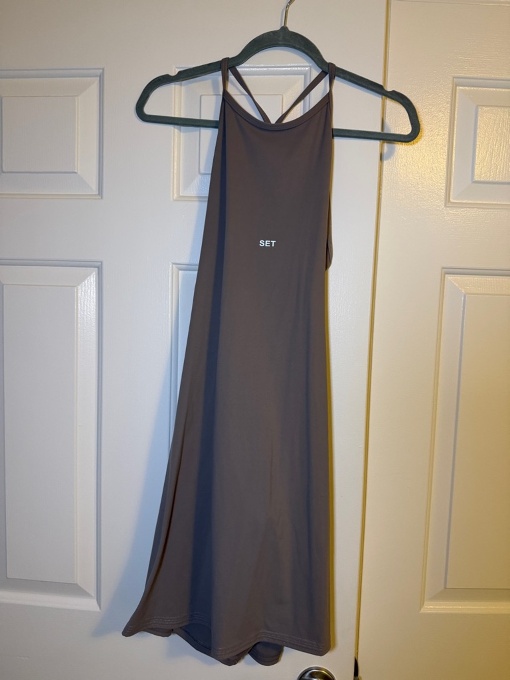 SET Active Grey Tank Dress with Strappy Back